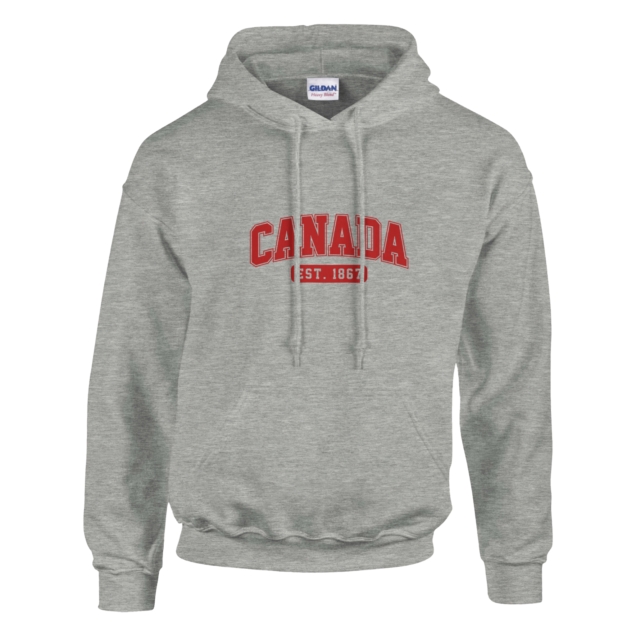 Unisex Canada Est. 1867 Hoodie – Soft Blend Heavyweight Design - KPAP Canada