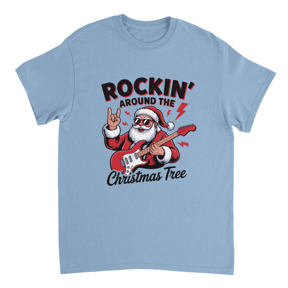 Rockin' Around the Christmas Tree Cotton T-Shirt – Classic Fit Holiday Apparel - KPAP Canada