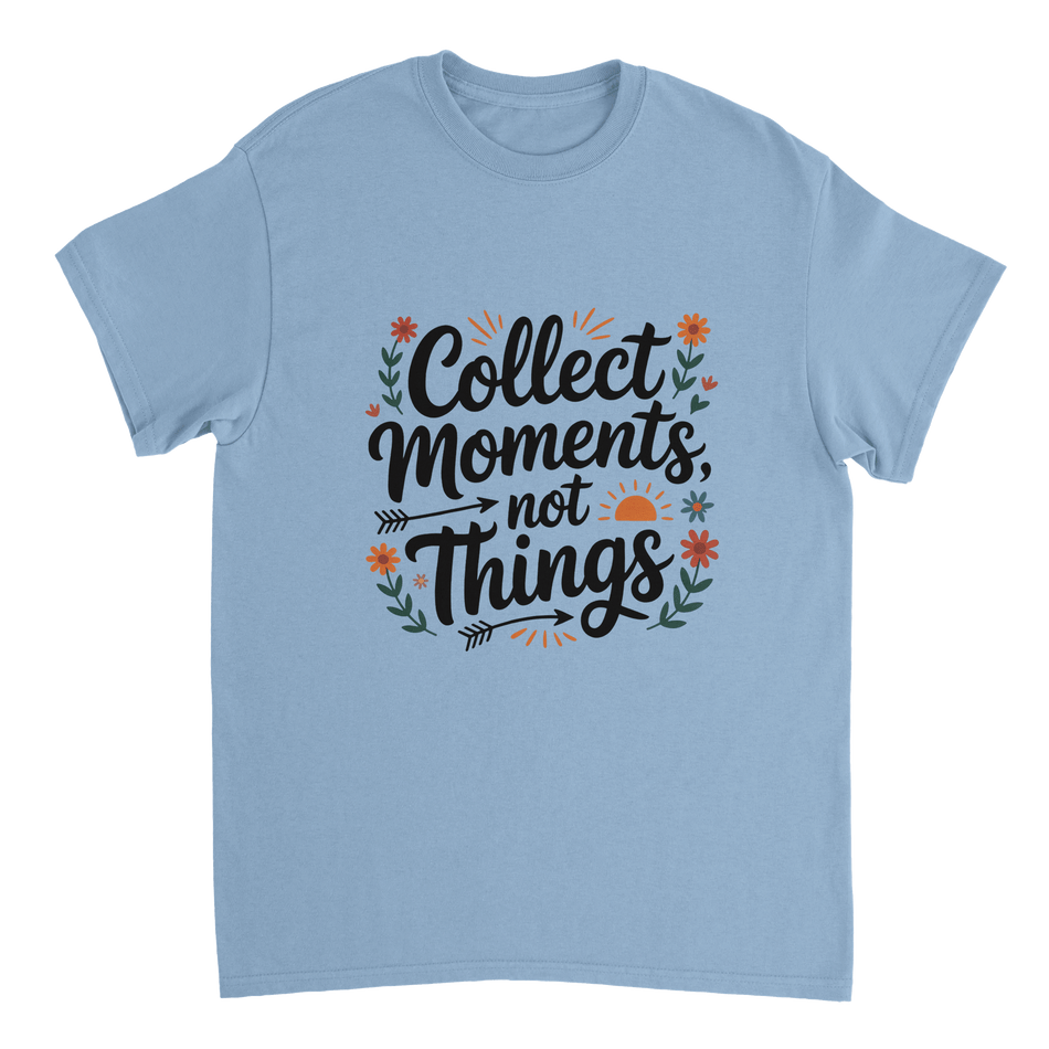 Collect Moments Not Things Cotton T-Shirt – Classic Fit Casual Wear - KPAP Canada