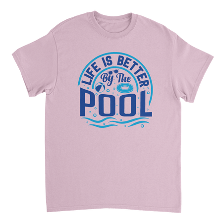 Life is Better by the Pool T-Shirt – Summer Vibes, Heavyweight Cotton, Classic Fit, Durable Casual Wear - KPAP Canada