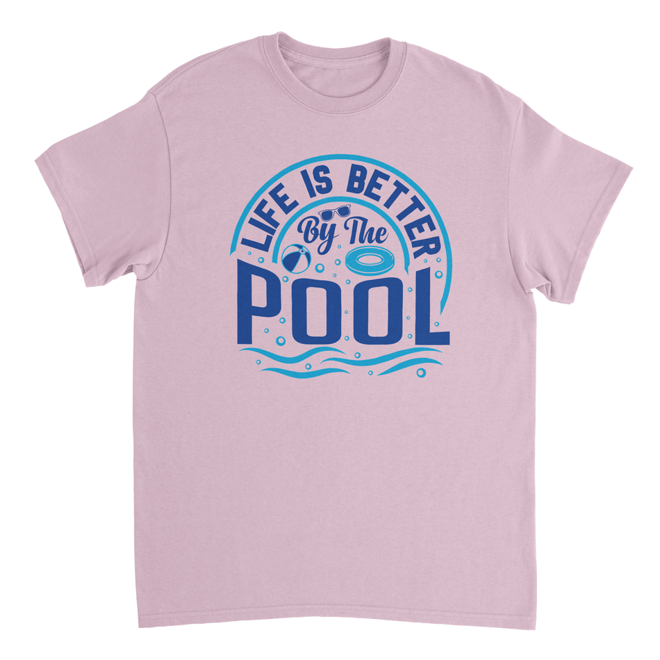 Life is Better by the Pool T-Shirt – Summer Vibes, Heavyweight Cotton, Classic Fit, Durable Casual Wear - KPAP Canada