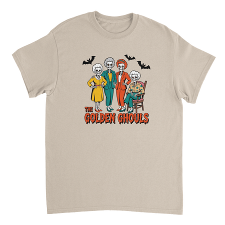 The Golden Ghouls T-Shirt – Spooky & Stylish Skeletons, Heavyweight Cotton, Classic Fit - KPAP Canada