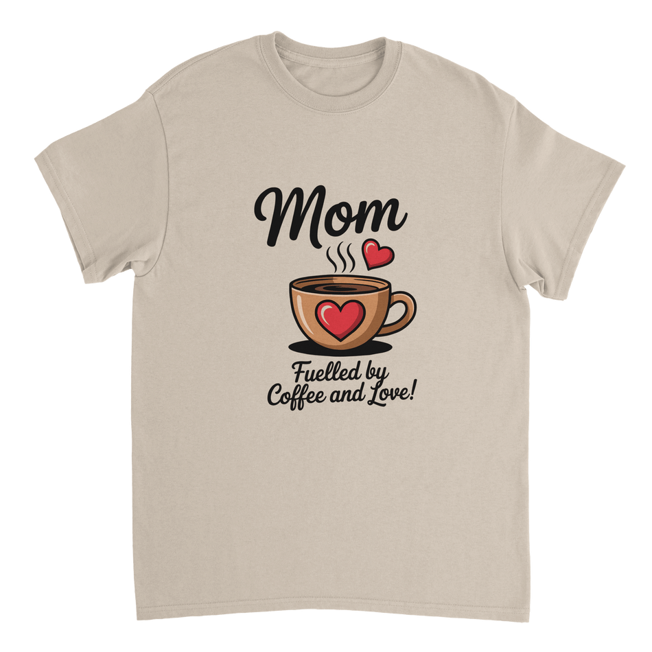 Coffee & Love Mom T-Shirt – Heavyweight Cotton Tee for Moms - KPAP Canada