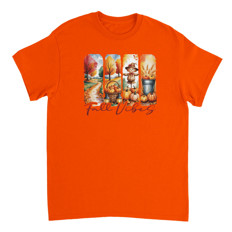 Autumn Harvest "Fall Vibes" T-Shirt – Heavyweight Cotton, Classic Fit, Durable Casual Wear - KPAP Canada