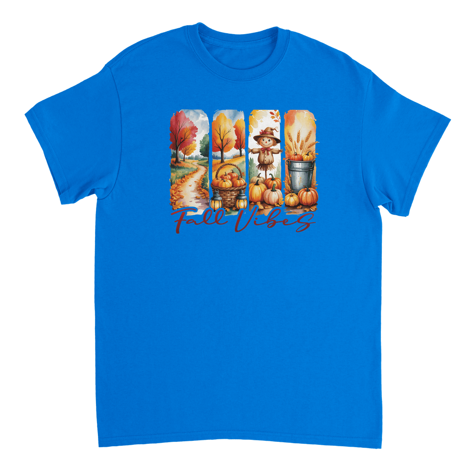 Autumn Harvest "Fall Vibes" T-Shirt – Heavyweight Cotton, Classic Fit, Durable Casual Wear - KPAP Canada