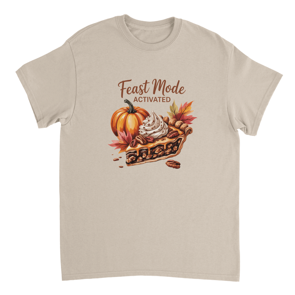 Feast Mode Activated T-Shirt – Autumn Vibes, Heavyweight Cotton, Classic Fit, Durable Casual Wear - KPAP Canada