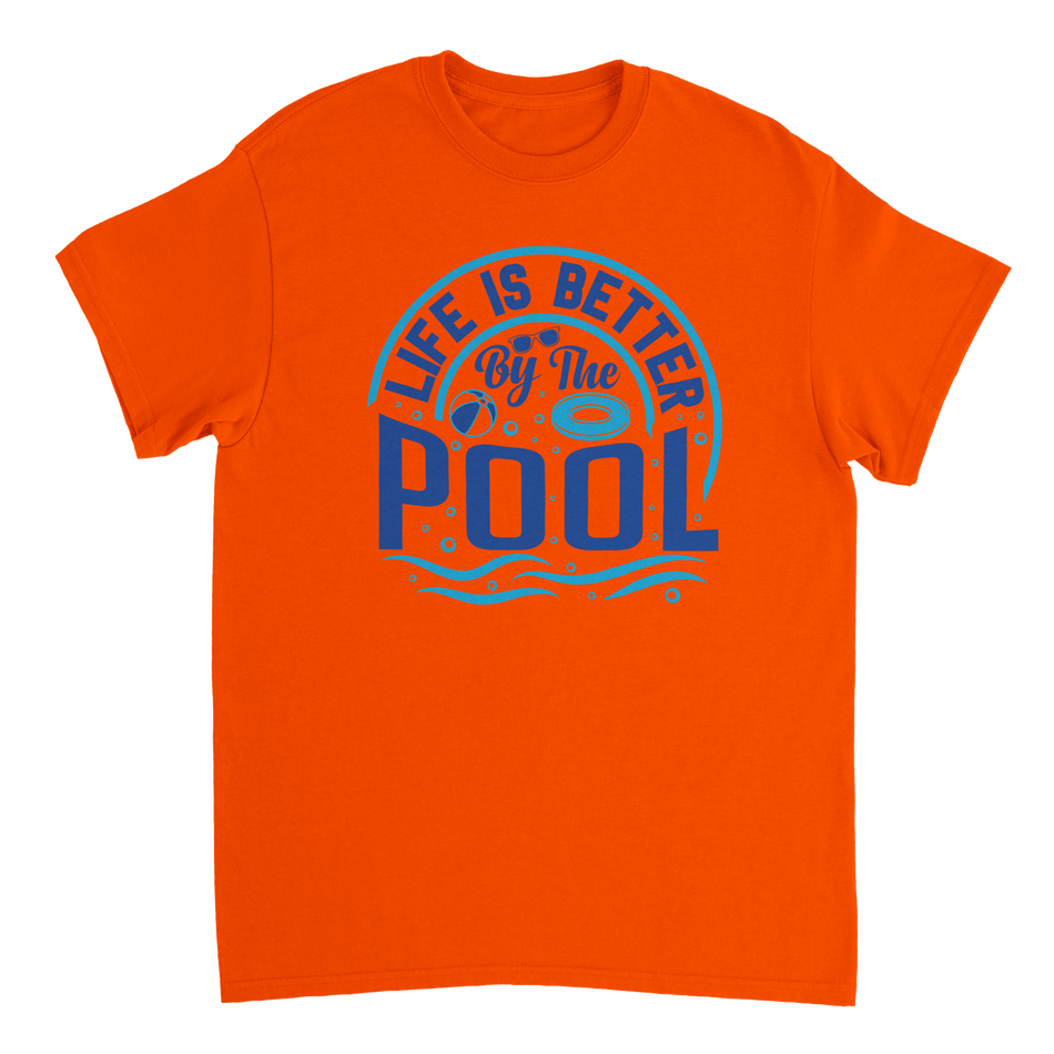 Life is Better by the Pool T-Shirt – Summer Vibes, Heavyweight Cotton, Classic Fit, Durable Casual Wear - KPAP Canada