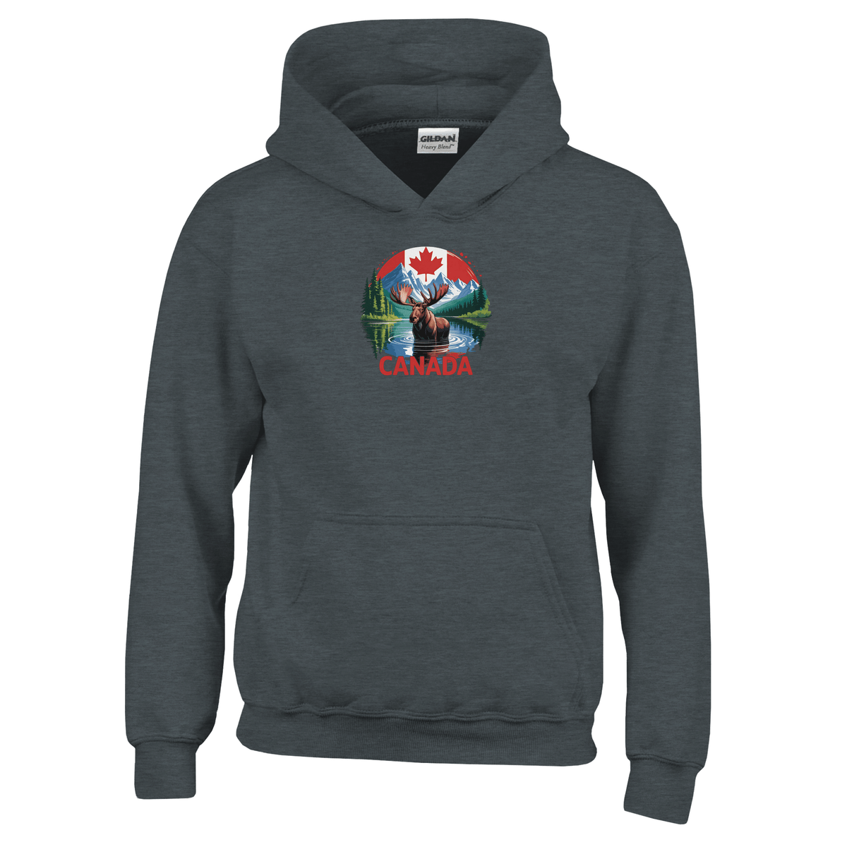 Kids Pullover Hoodie – Canadian Moose & Mountains Design - KPAP Canada