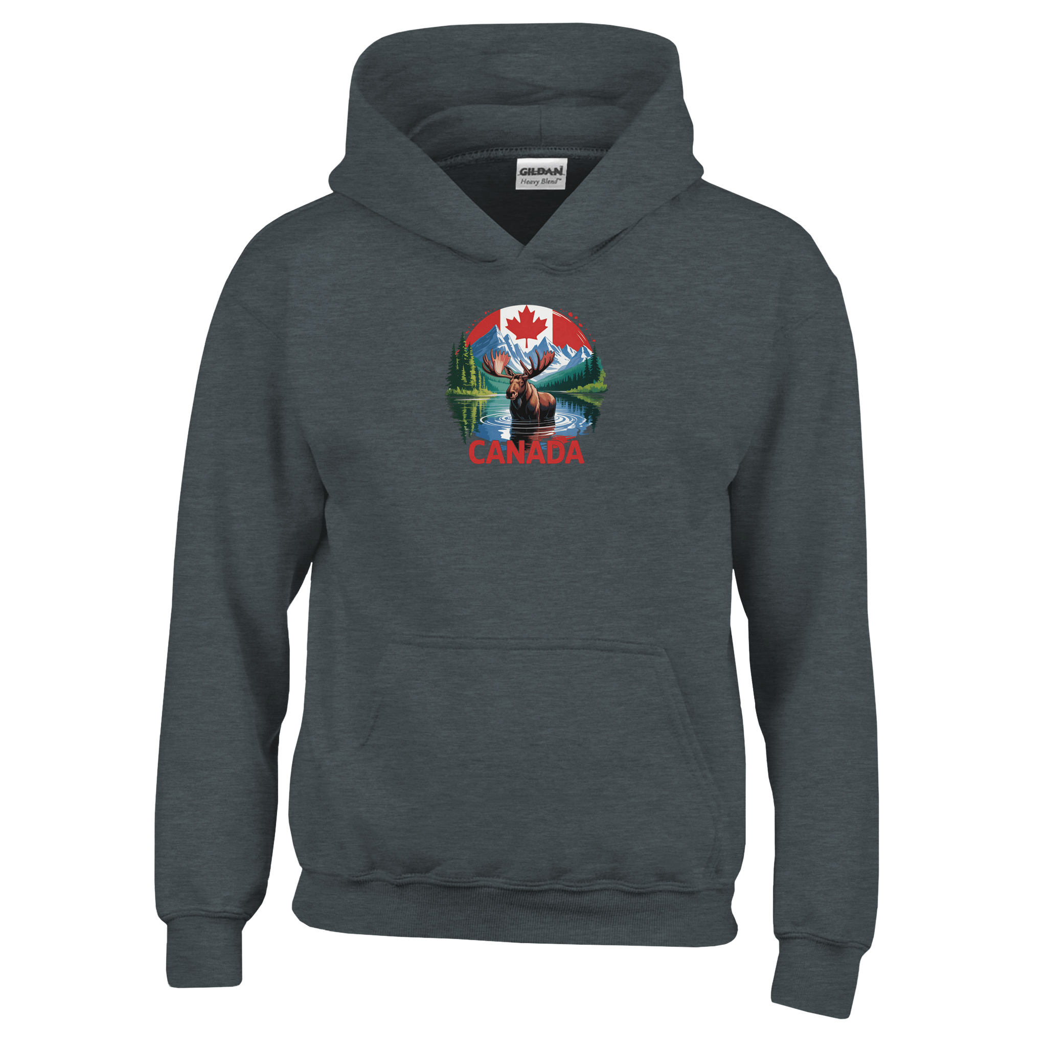 Kids Pullover Hoodie – Canadian Moose & Mountains Design - KPAP Canada