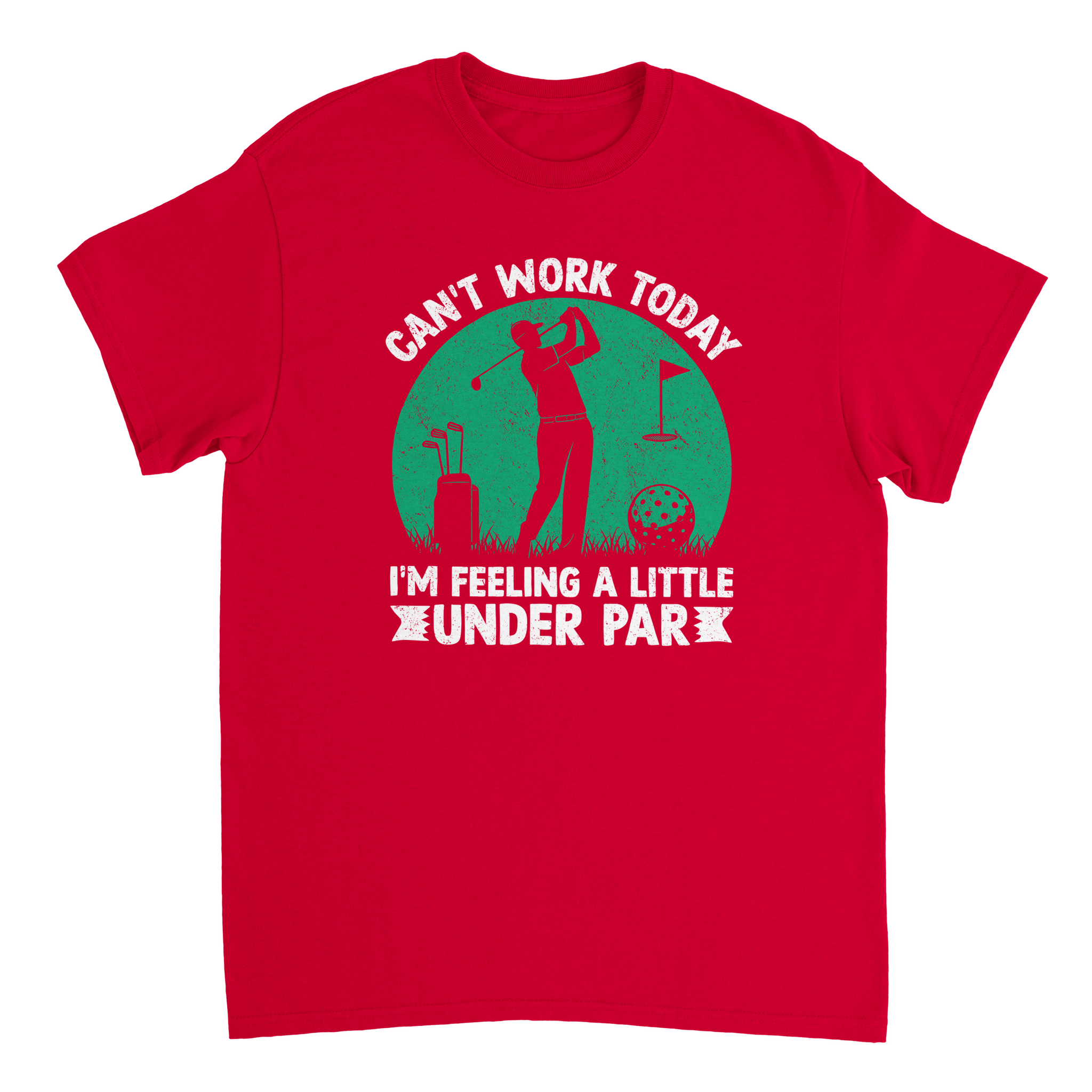 Feeling Under Par Golf T-Shirt – Humorous Dad Golfing Tee, Heavyweight Cotton, Classic Fit, Durable Casual Wear - KPAP Canada