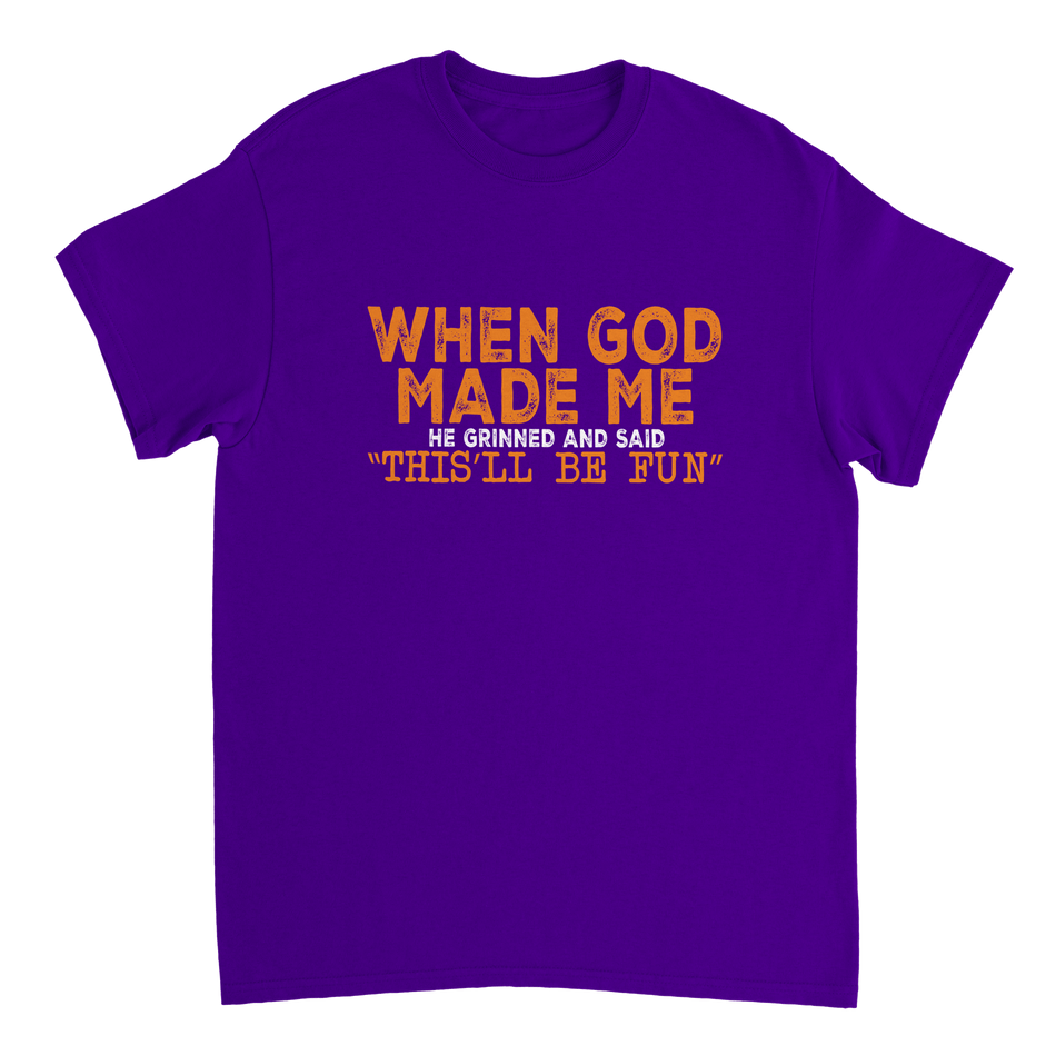 "This'll Be Fun" T-Shirt – Heavyweight Cotton, Classic Fit, Durable Casual Wear in Your Choice of Fun Hues - KPAP Canada