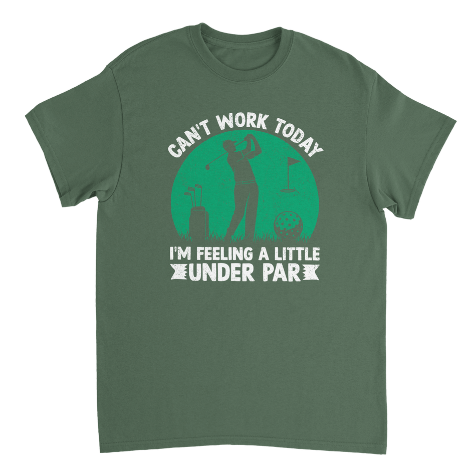 Feeling Under Par Golf T-Shirt – Humorous Dad Golfing Tee, Heavyweight Cotton, Classic Fit, Durable Casual Wear - KPAP Canada
