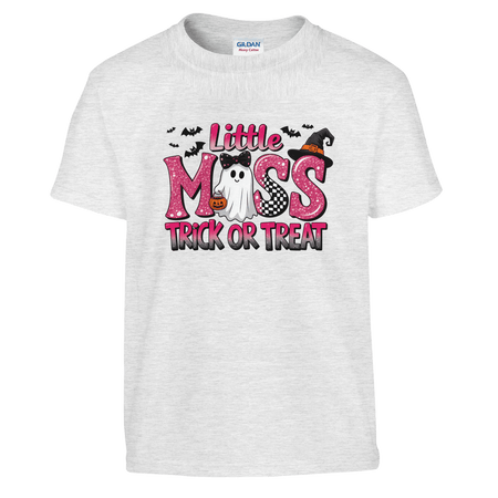 Little Miss Trick or Treat Kids Heavy Cotton T-Shirt - KPAP Canada