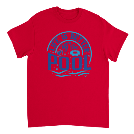 Life is Better by the Pool T-Shirt – Summer Vibes, Heavyweight Cotton, Classic Fit, Durable Casual Wear - KPAP Canada
