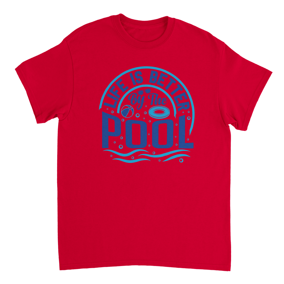 Life is Better by the Pool T-Shirt – Summer Vibes, Heavyweight Cotton, Classic Fit, Durable Casual Wear - KPAP Canada
