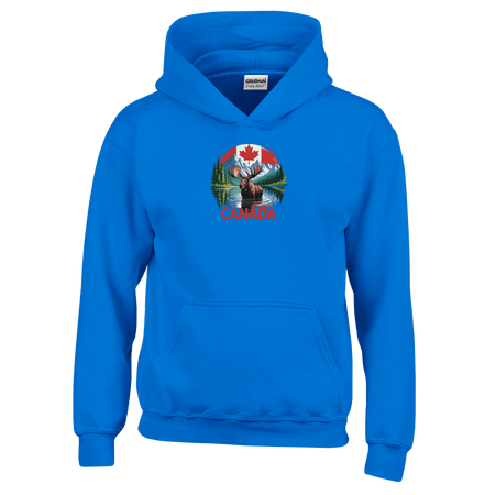 Kids Pullover Hoodie – Canadian Moose & Mountains Design - KPAP Canada