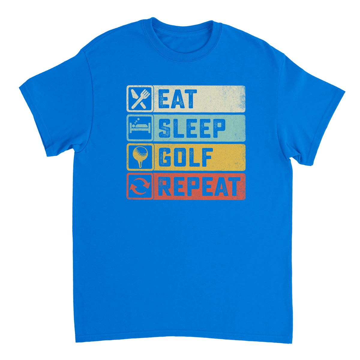 Eat Sleep Golf Repeat T-Shirt – Heavyweight Cotton, Classic Fit, Durable Casual Tee for Golfers - KPAP Canada