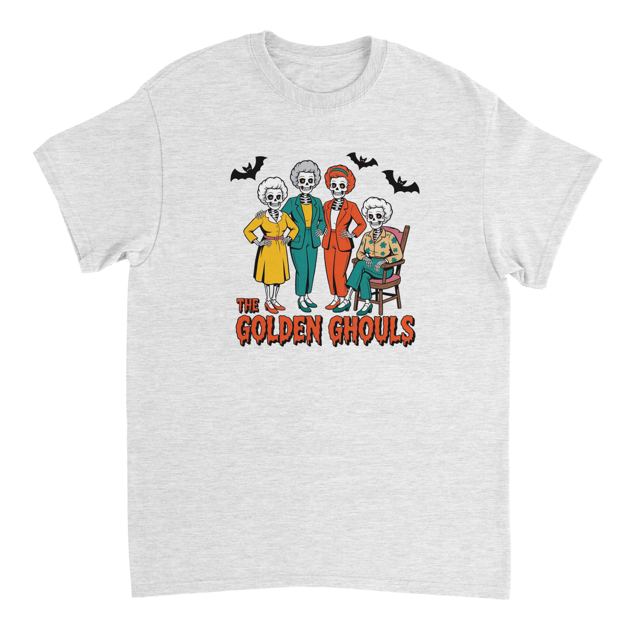 The Golden Ghouls T-Shirt – Spooky & Stylish Skeletons, Heavyweight Cotton, Classic Fit - KPAP Canada