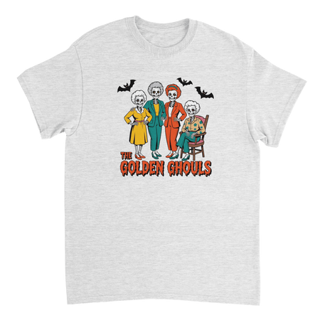The Golden Ghouls T-Shirt – Spooky & Stylish Skeletons, Heavyweight Cotton, Classic Fit - KPAP Canada