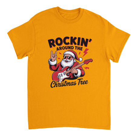 Rockin' Around the Christmas Tree Cotton T-Shirt – Classic Fit Holiday Apparel - KPAP Canada