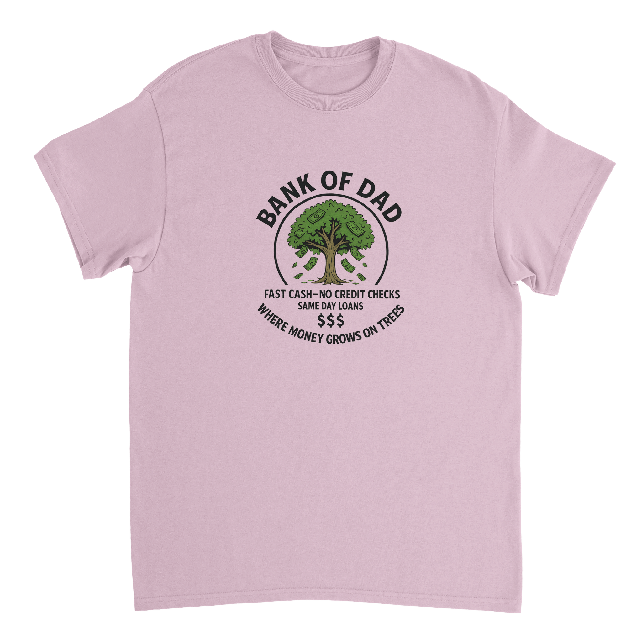 Bank of Dad T-Shirt – Humorous Money Tree Design, Heavyweight Cotton, Classic Fit for Everyday Fun - KPAP Canada