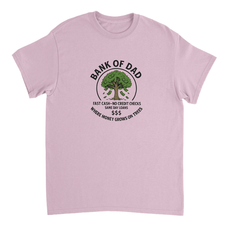 Bank of Dad T-Shirt – Humorous Money Tree Design, Heavyweight Cotton, Classic Fit for Everyday Fun - KPAP Canada