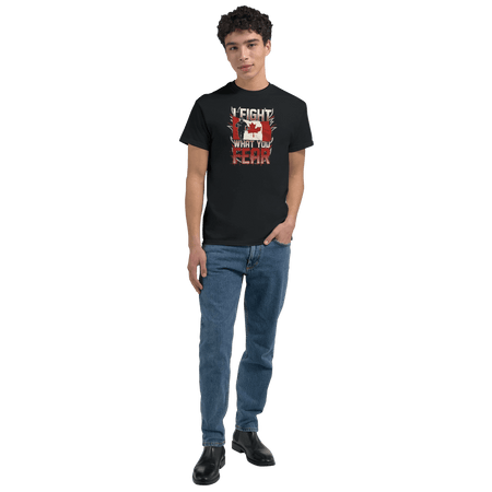 Canadian Firefighter Unisex Heavy Cotton T-Shirt - 'I Fight What You Fear' Classic Tee - KPAP Canada