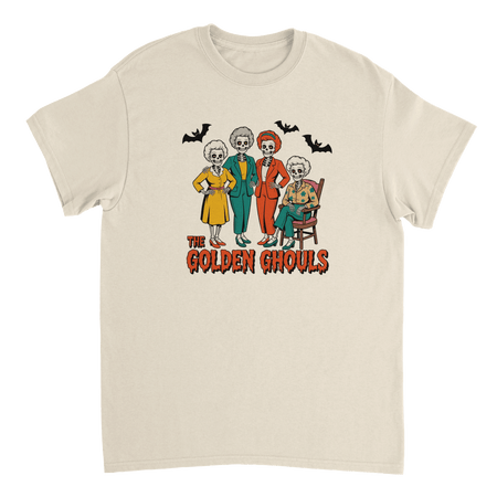 The Golden Ghouls T-Shirt – Spooky & Stylish Skeletons, Heavyweight Cotton, Classic Fit - KPAP Canada