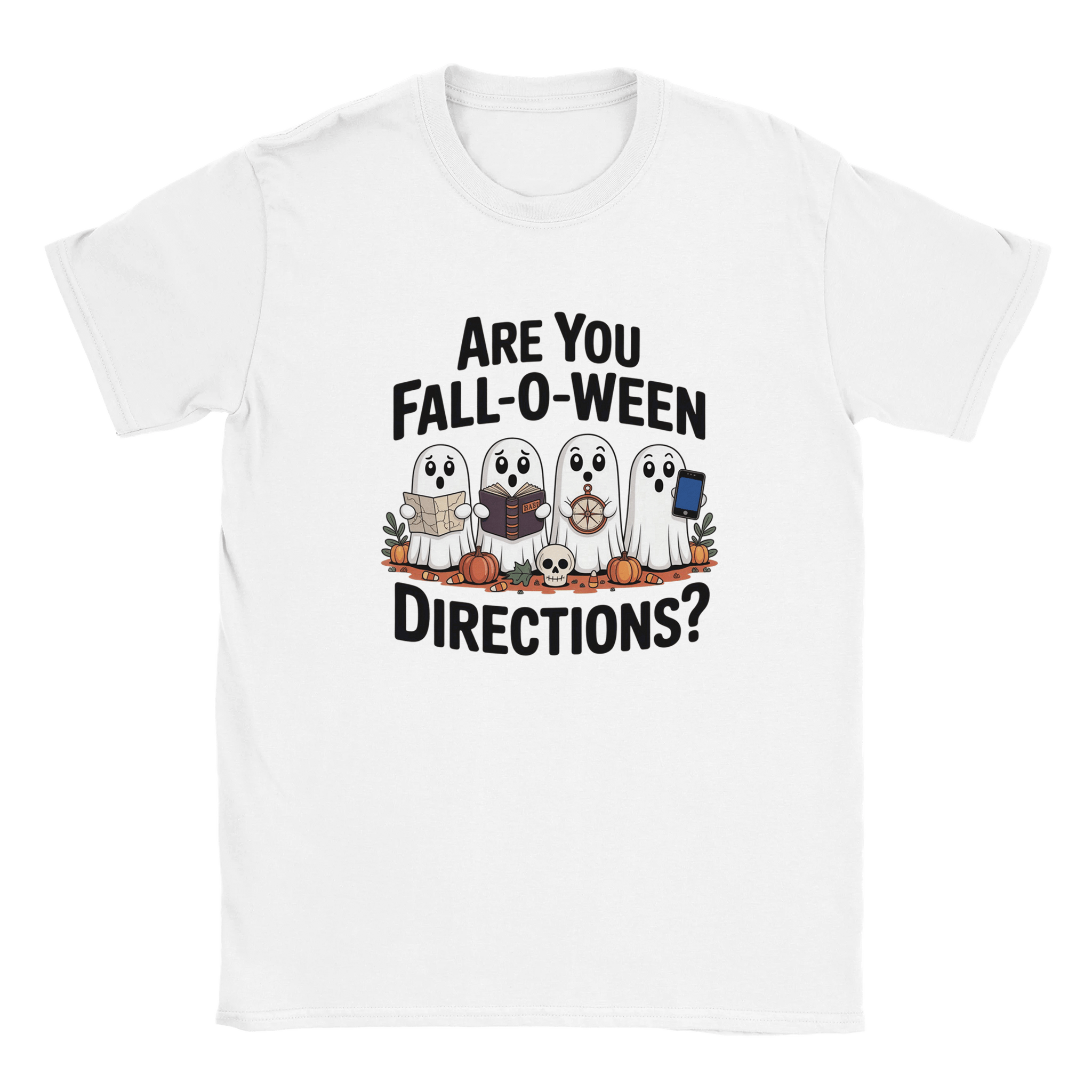 Halloween T-Shirt – Are You Fall - O - Ween Directions? Fun Design - KPAP Canada