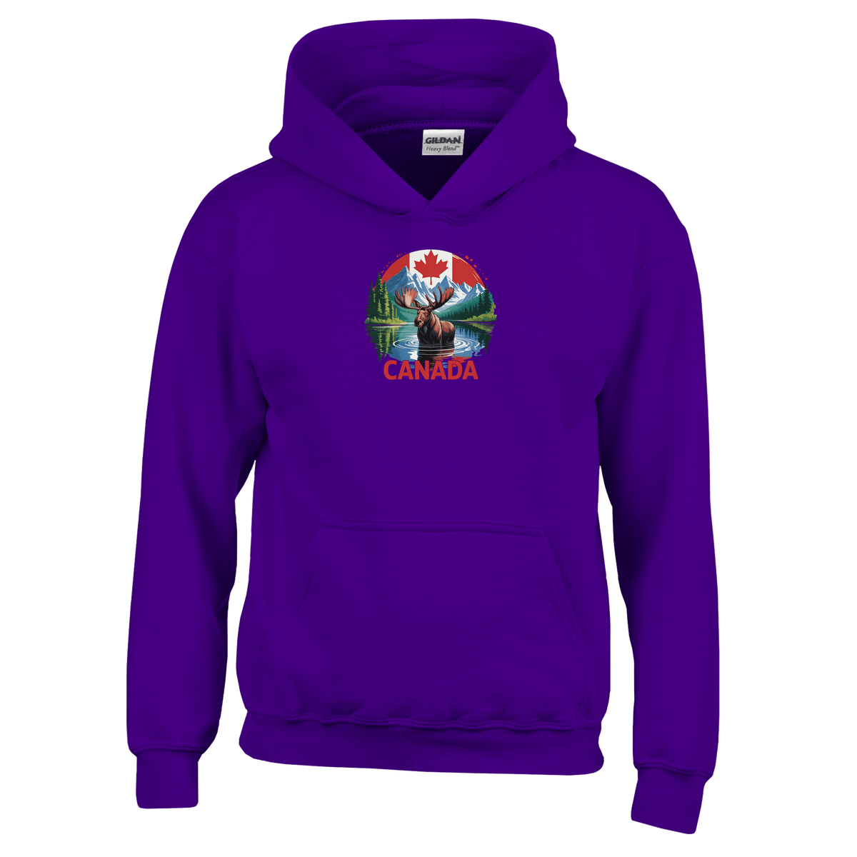 Kids Pullover Hoodie – Canadian Moose & Mountains Design - KPAP Canada