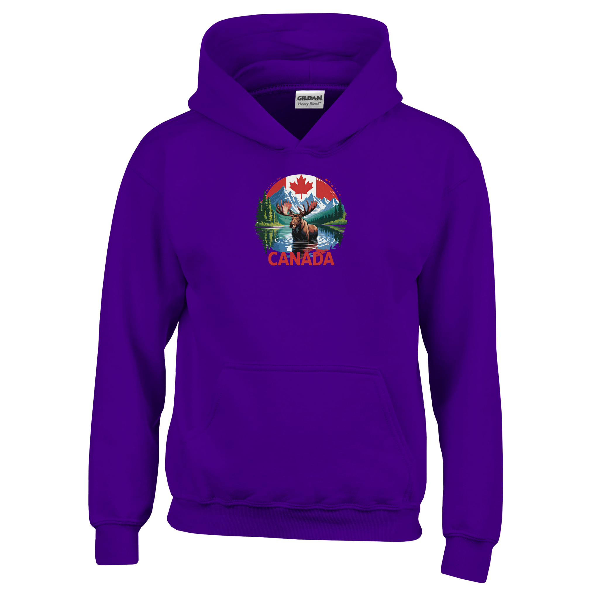 Kids Pullover Hoodie – Canadian Moose & Mountains Design - KPAP Canada