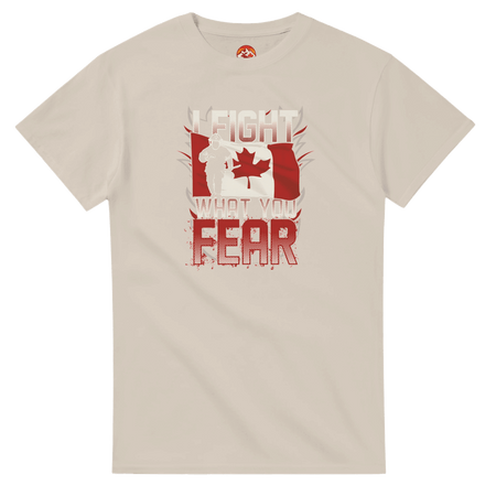 Canadian Firefighter Unisex Heavy Cotton T-Shirt - 'I Fight What You Fear' Classic Tee - KPAP Canada