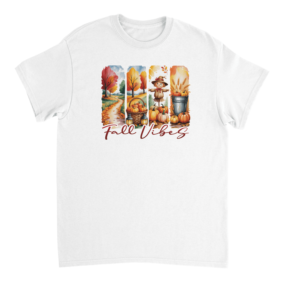 Autumn Harvest "Fall Vibes" T-Shirt – Heavyweight Cotton, Classic Fit, Durable Casual Wear - KPAP Canada