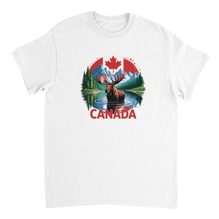Majestic Canadian Moose T-Shirt – Heavyweight Cotton, Classic Fit, Durable Casual Wear - KPAP Canada