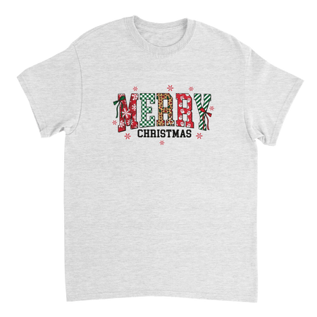 Merry Christmas Heavyweight Cotton T-Shirt – Classic Fit Holiday Apparel - KPAP Canada