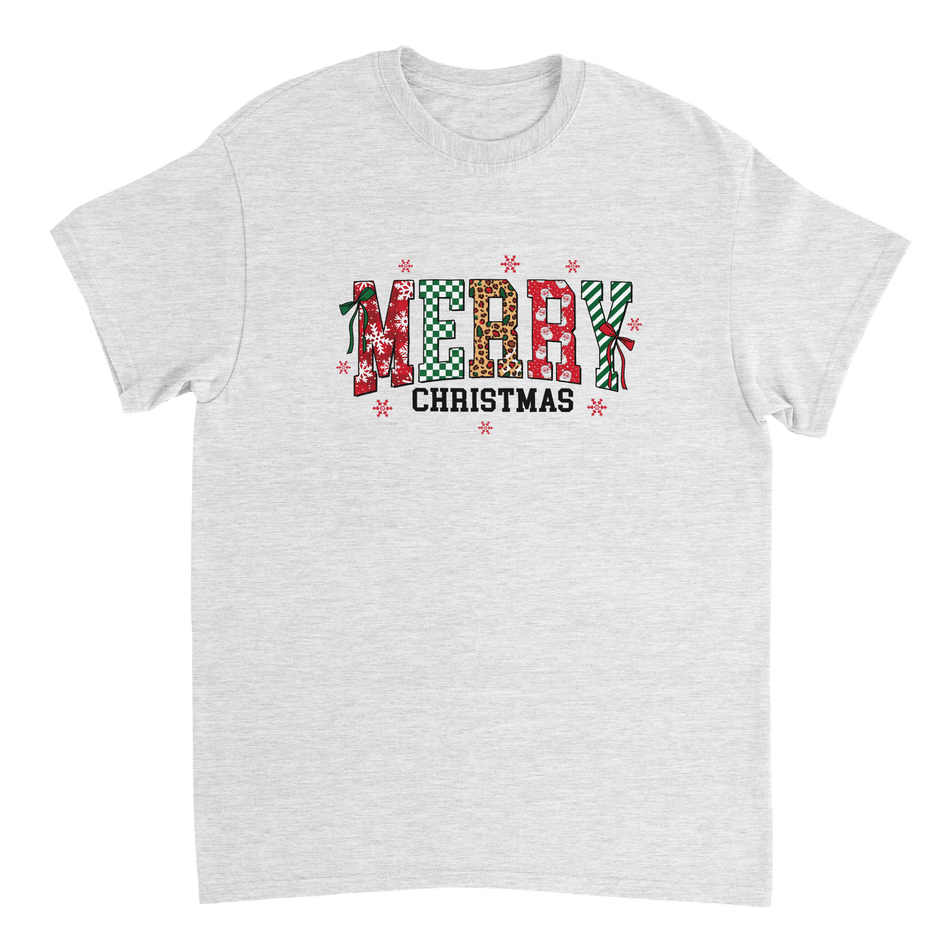 Merry Christmas Heavyweight Cotton T-Shirt – Classic Fit Holiday Apparel - KPAP Canada