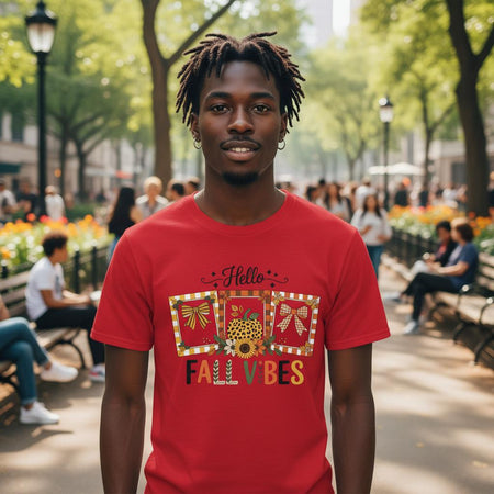 Hello Autumn Vibes T-Shirt – Cozy Fall Comfort, Classic Fit, Durable Casual Wear - KPAP Canada