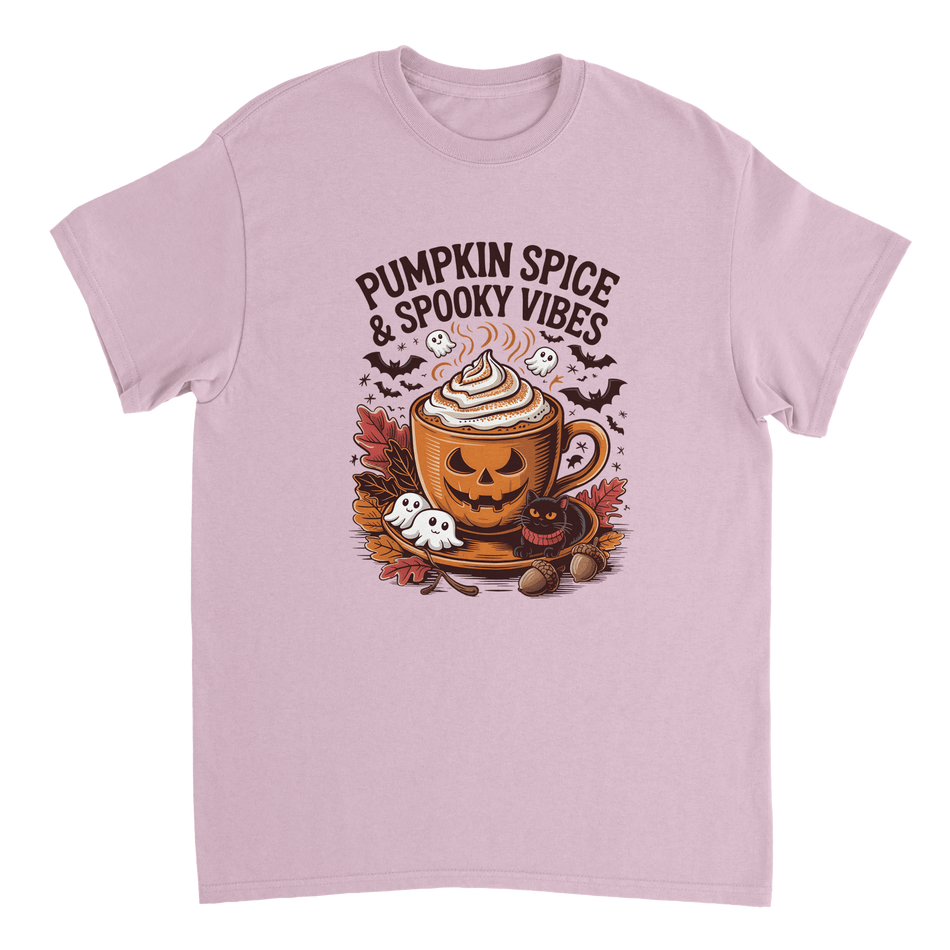 Spooky Pumpkin Spice Latte T-Shirt – Autumn Vibes, Halloween Fun, Heavyweight Cotton Tee - KPAP Canada