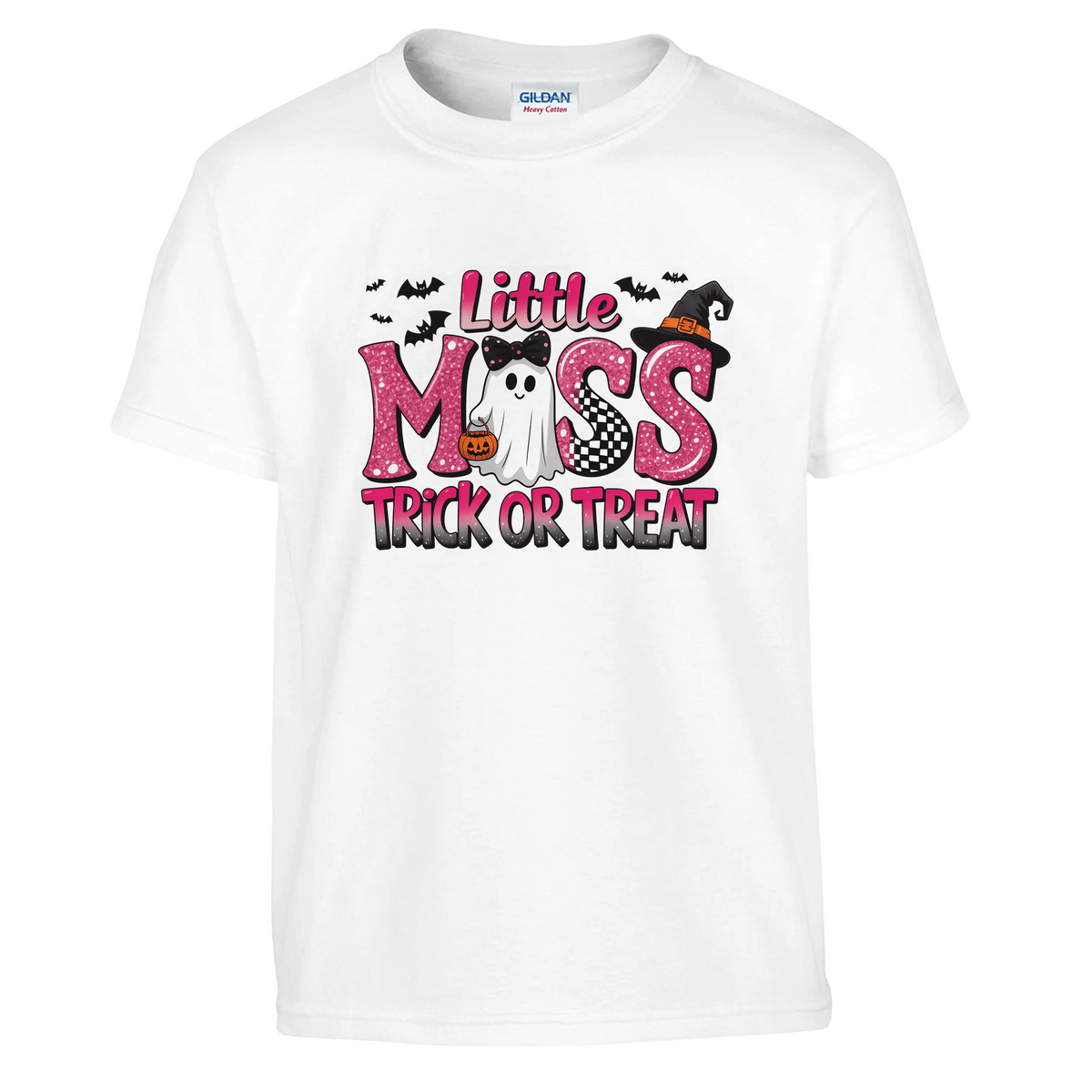 Little Miss Trick or Treat Kids Heavy Cotton T-Shirt - KPAP Canada