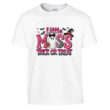 Little Miss Trick or Treat Kids Heavy Cotton T-Shirt - KPAP Canada