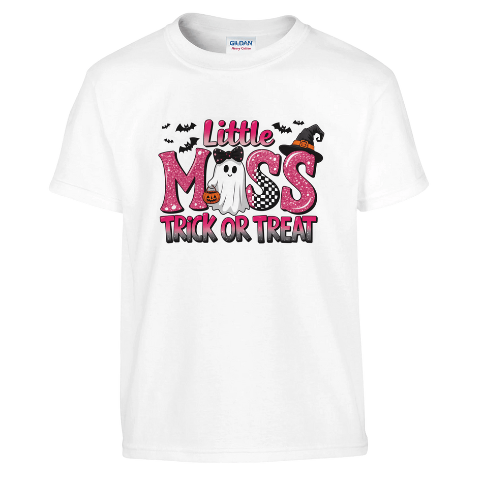 Little Miss Trick or Treat Kids Heavy Cotton T-Shirt - KPAP Canada