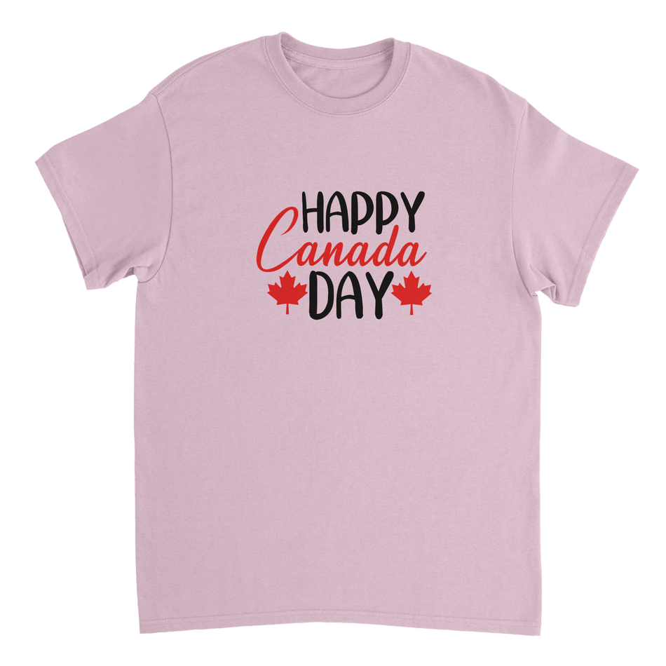 Happy Canada Day T-Shirt – Festive Maple Leaf Design, Premium Cotton, Classic Fit - KPAP Canada