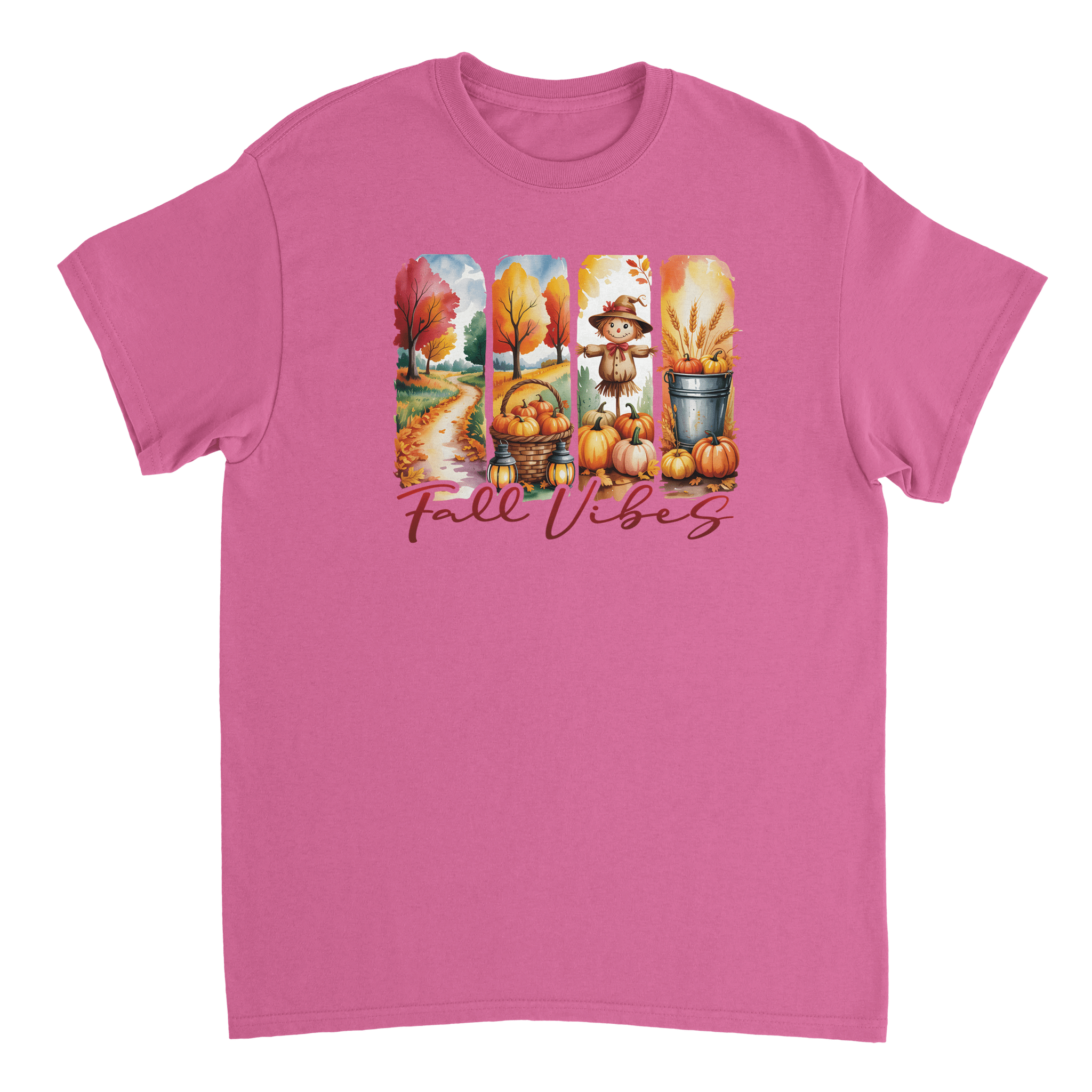 Autumn Harvest "Fall Vibes" T-Shirt – Heavyweight Cotton, Classic Fit, Durable Casual Wear - KPAP Canada