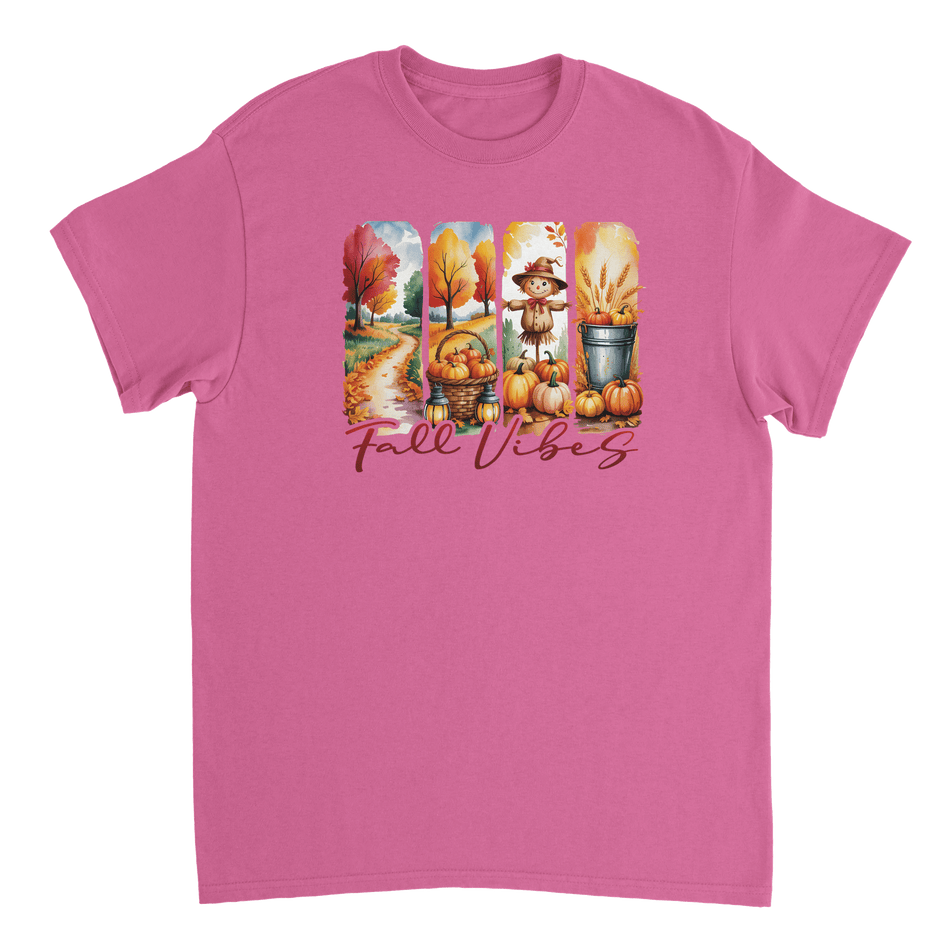 Autumn Harvest "Fall Vibes" T-Shirt – Heavyweight Cotton, Classic Fit, Durable Casual Wear - KPAP Canada