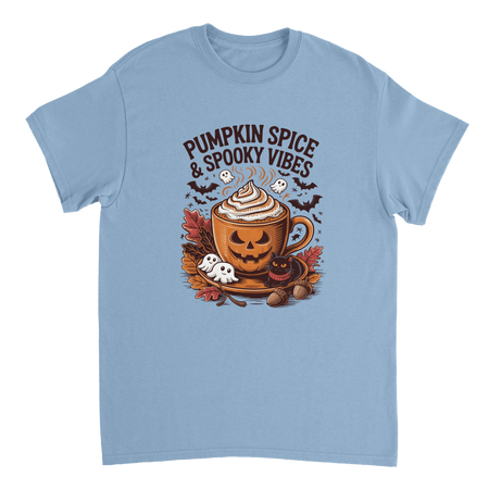 Spooky Pumpkin Spice Latte T-Shirt – Autumn Vibes, Halloween Fun, Heavyweight Cotton Tee - KPAP Canada