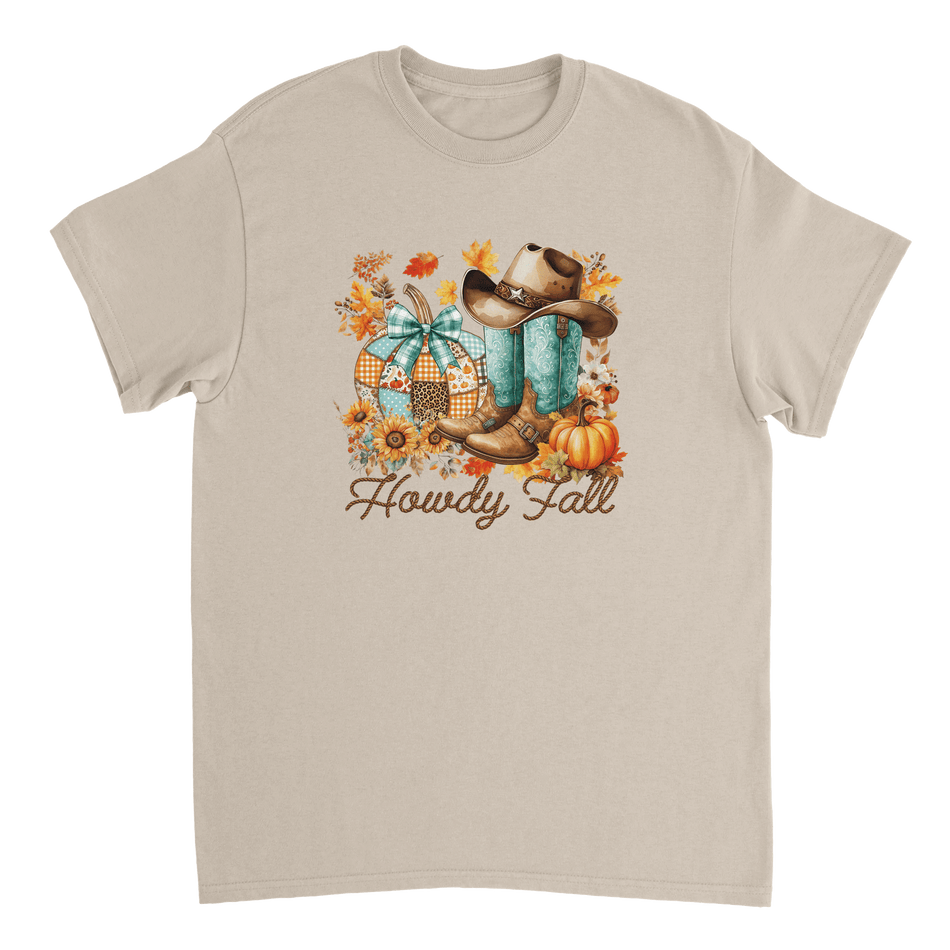 Howdy Fall Western T-Shirt – Rustic Autumn Cowboy Style, Heavyweight Cotton Tee for Dad - KPAP Canada