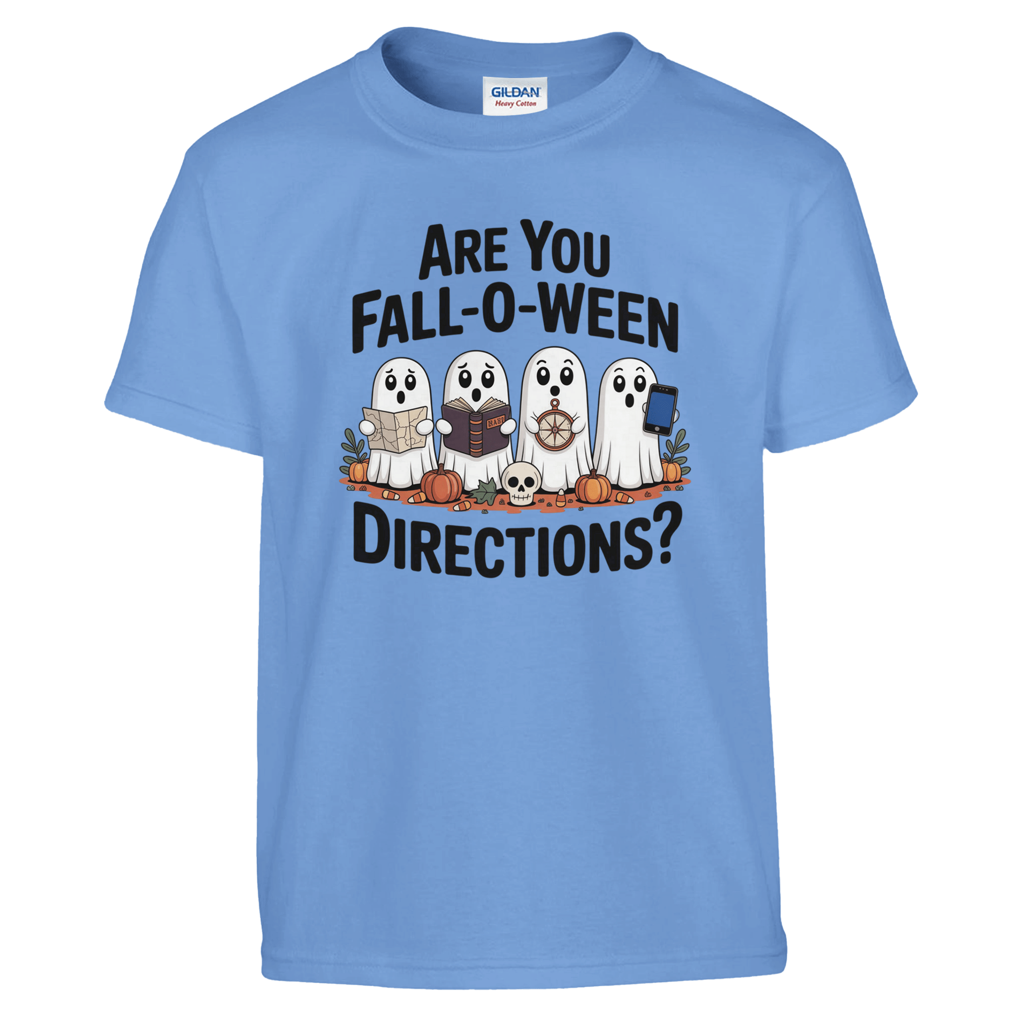 Kids Halloween T-Shirt – 'Are You Fall - O - Ween Directions?' Fun Design - KPAP Canada