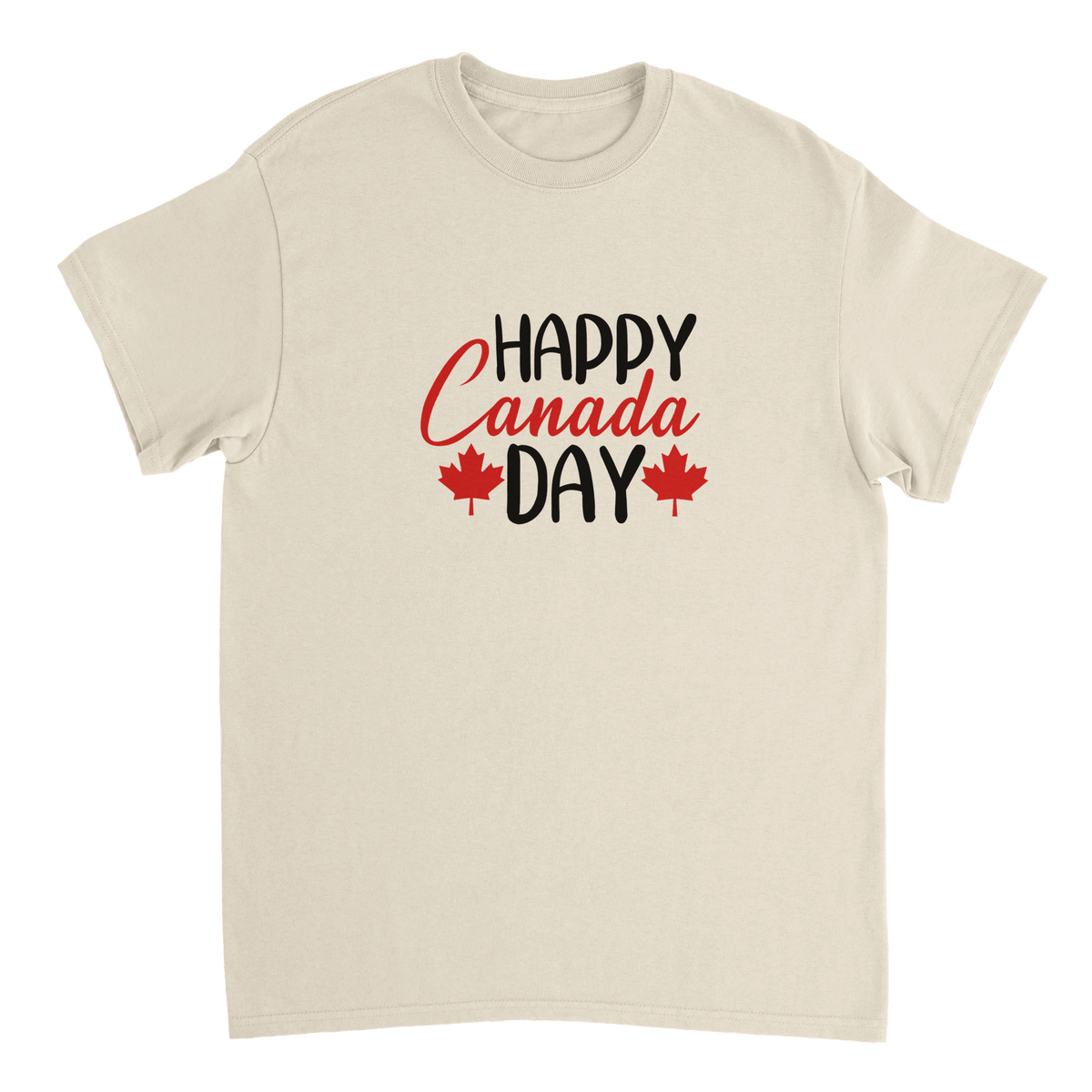 Happy Canada Day T-Shirt – Festive Maple Leaf Design, Premium Cotton, Classic Fit - KPAP Canada