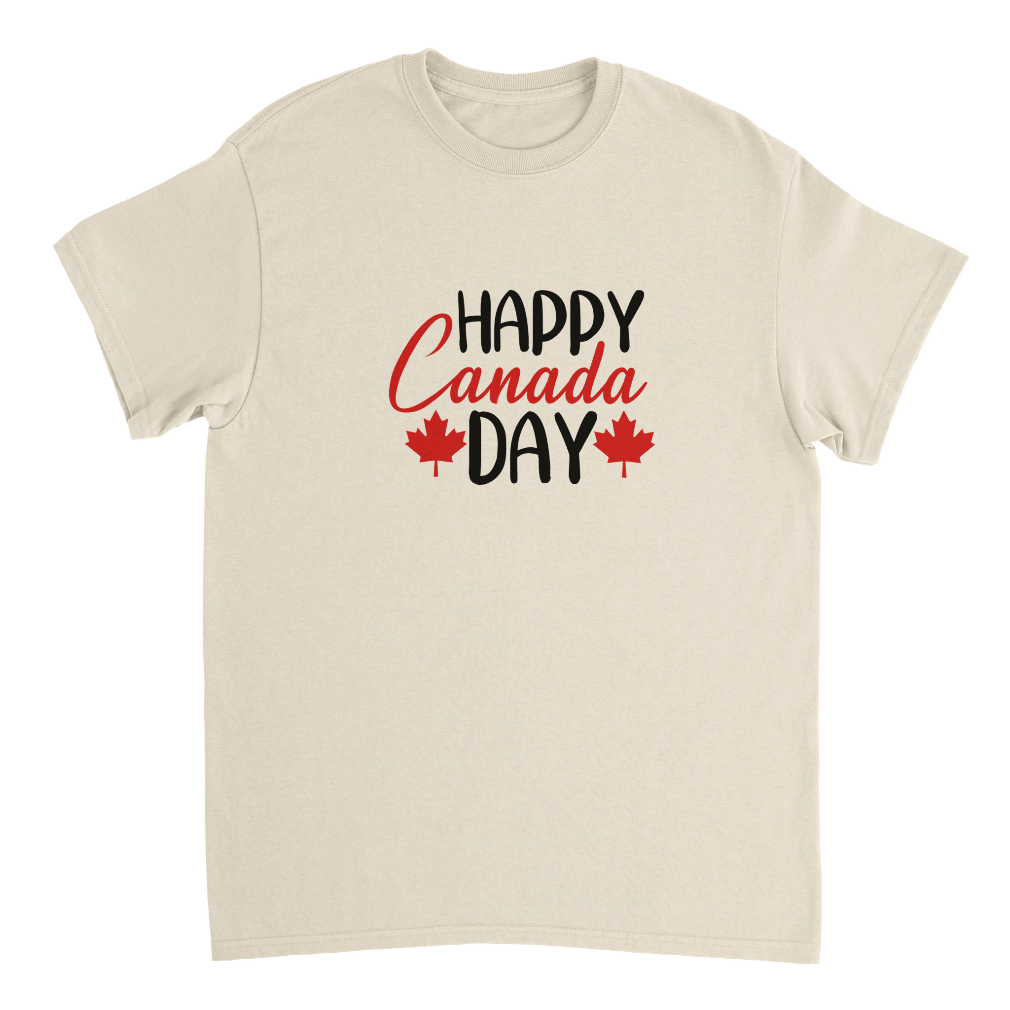 Happy Canada Day T-Shirt – Festive Maple Leaf Design, Premium Cotton, Classic Fit - KPAP Canada