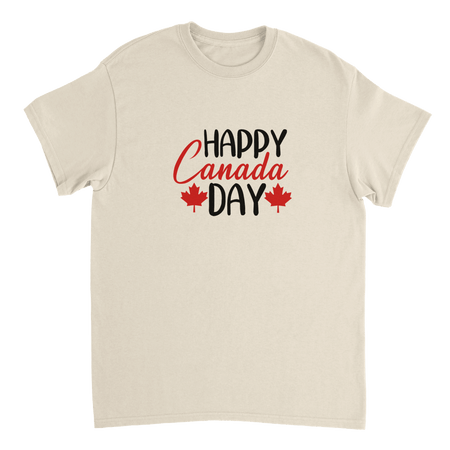 Happy Canada Day T-Shirt – Festive Maple Leaf Design, Premium Cotton, Classic Fit - KPAP Canada
